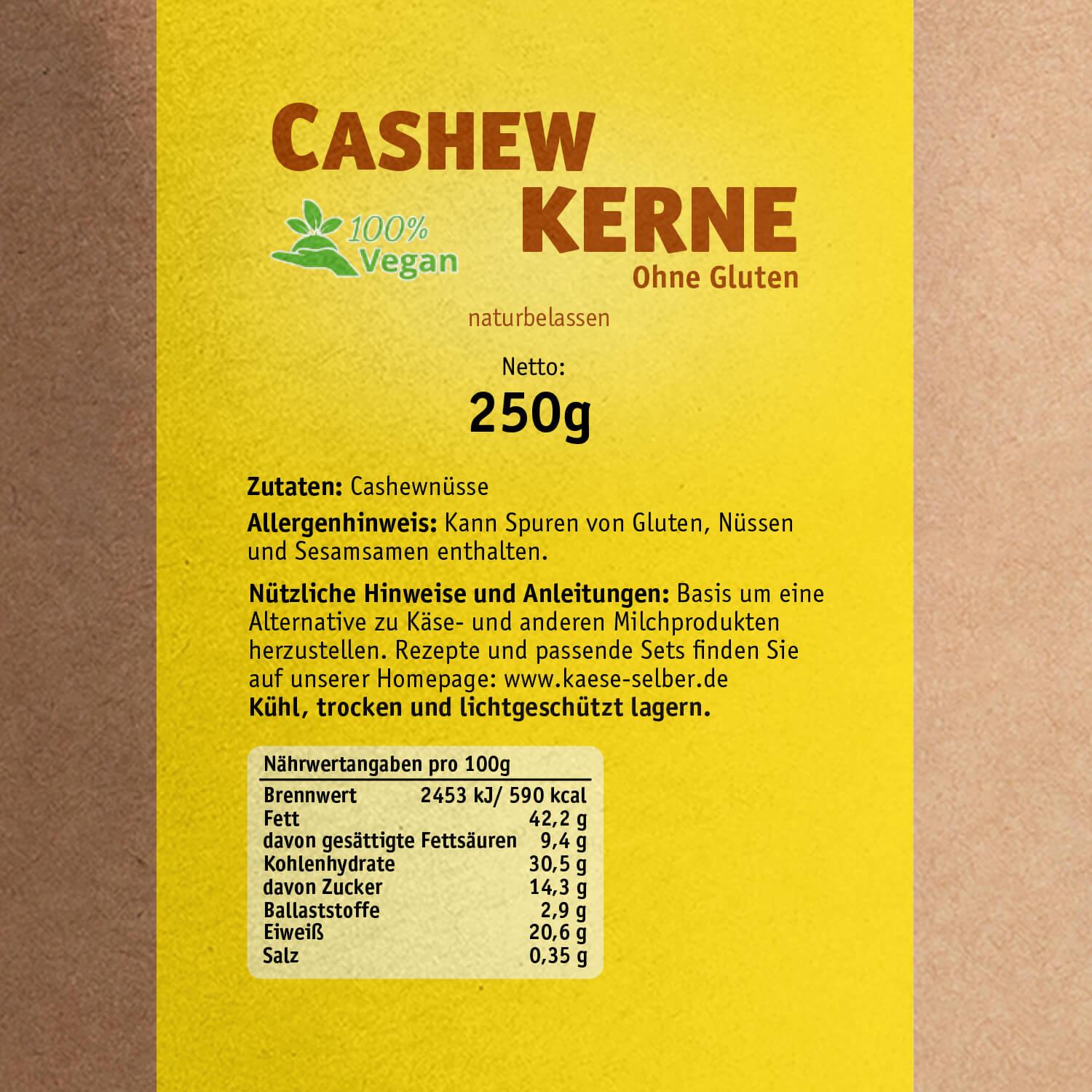 Cashewkerne roh 250 g, Cashewnüsse in Bio-Qualität